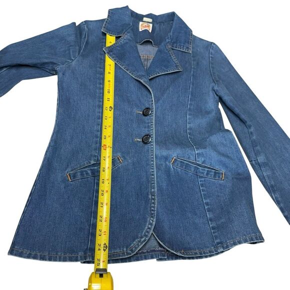 Vtg 70's Fancy Props Denim Jean Jacket Sz Medium Bohemian Hippie Groovy - Picture 8 of 8